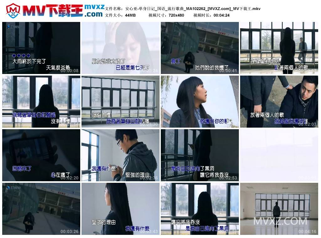 安心亚-单身日记_国语_流行歌曲_MA102262